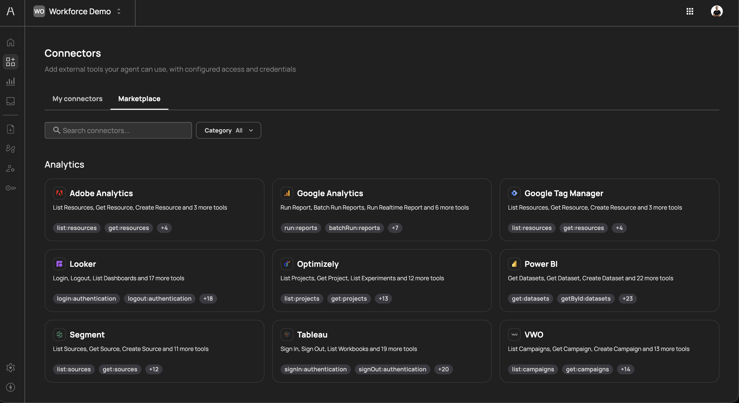 Connector marketplace