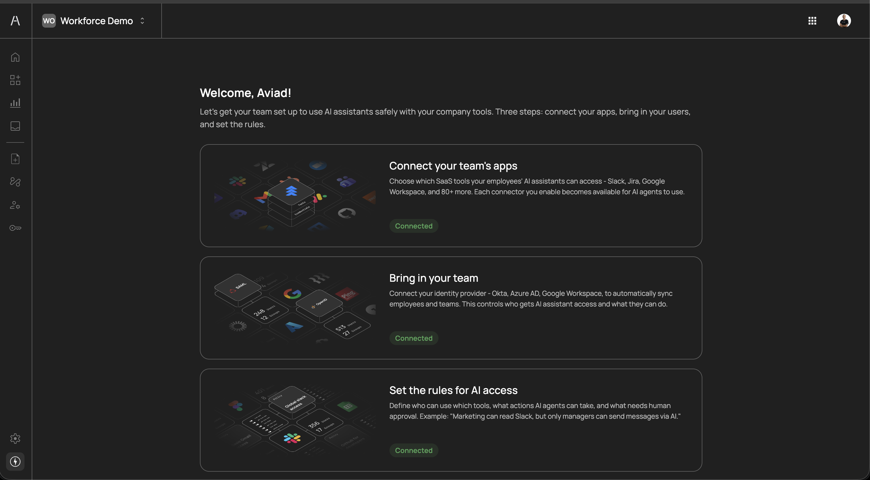 Getting started wizard