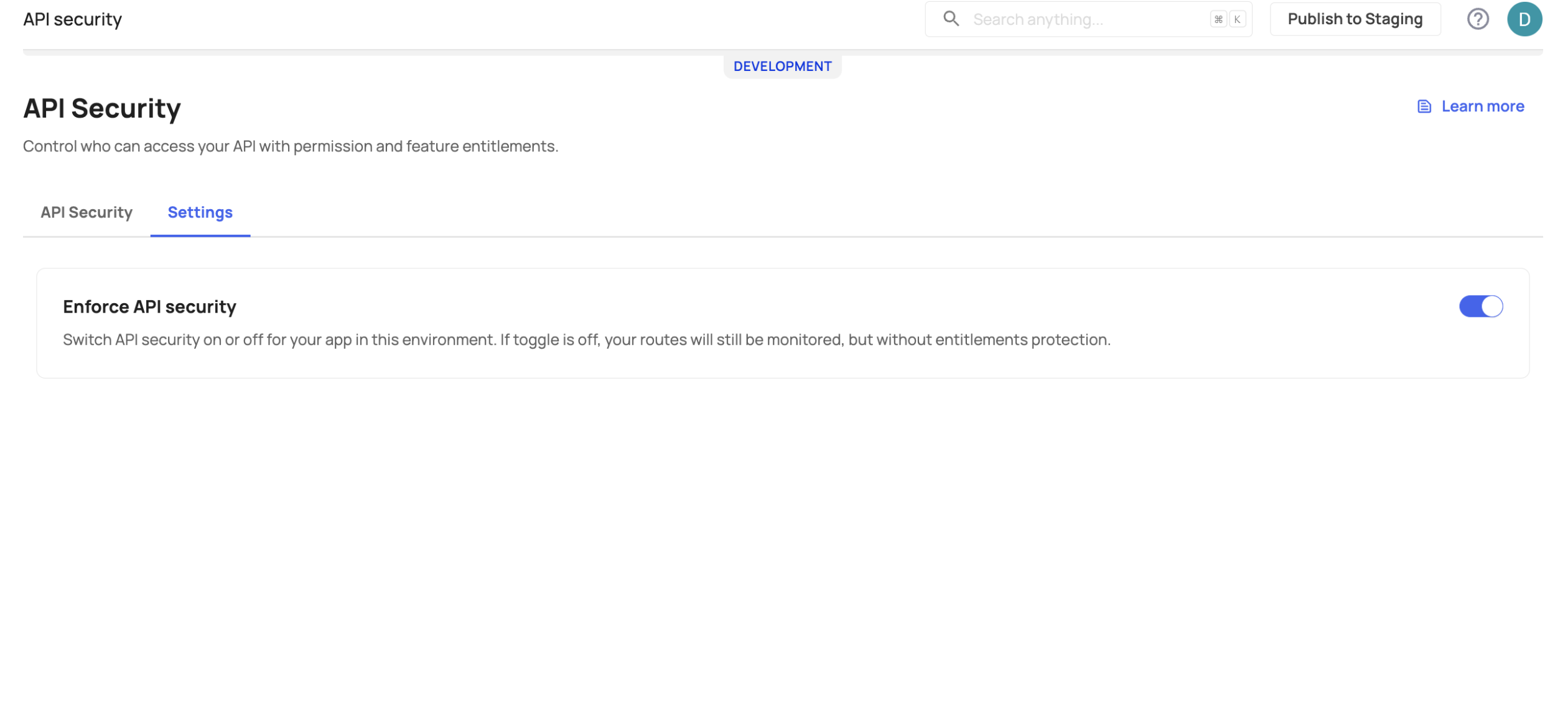 Enforce API Security