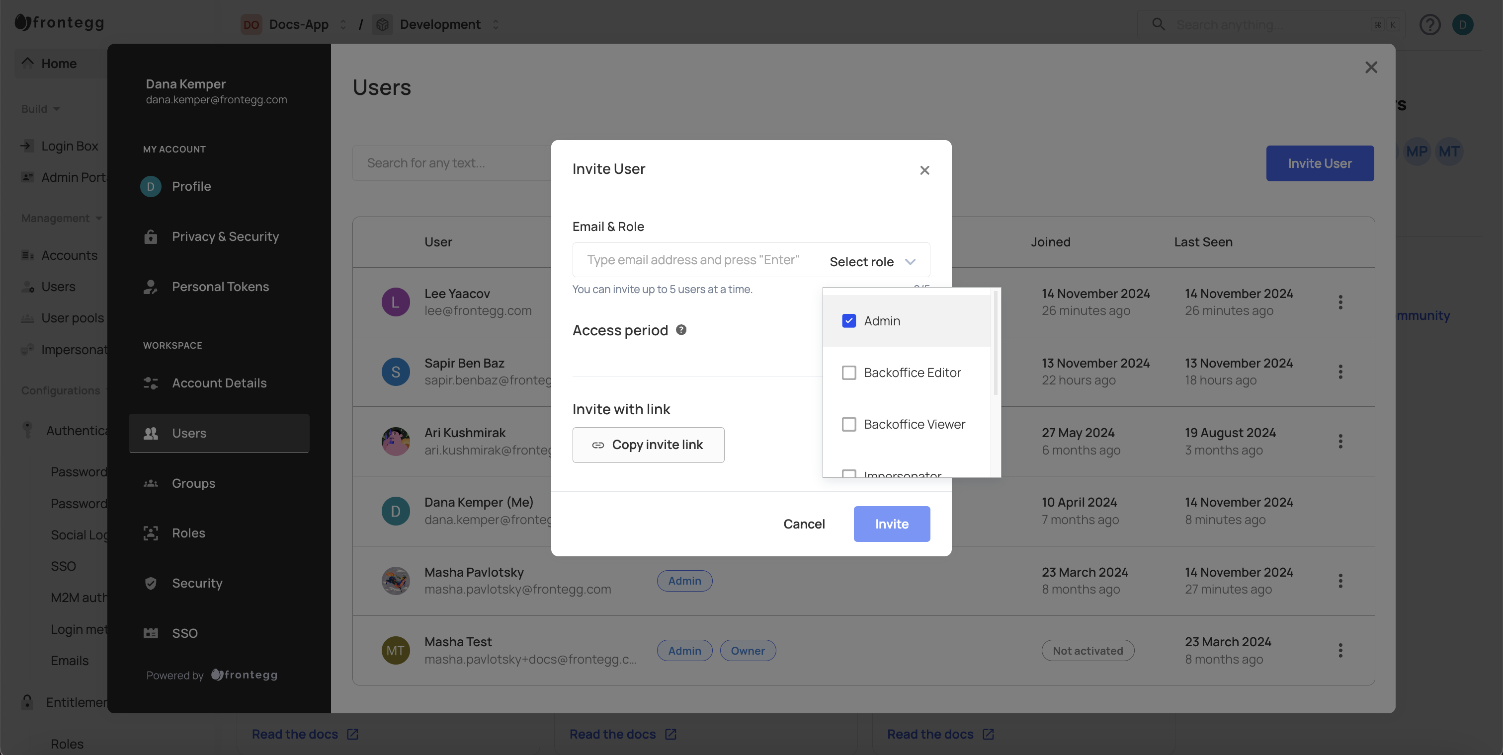 Self-service role assignment